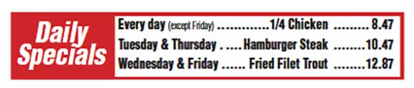 Daily Specials
